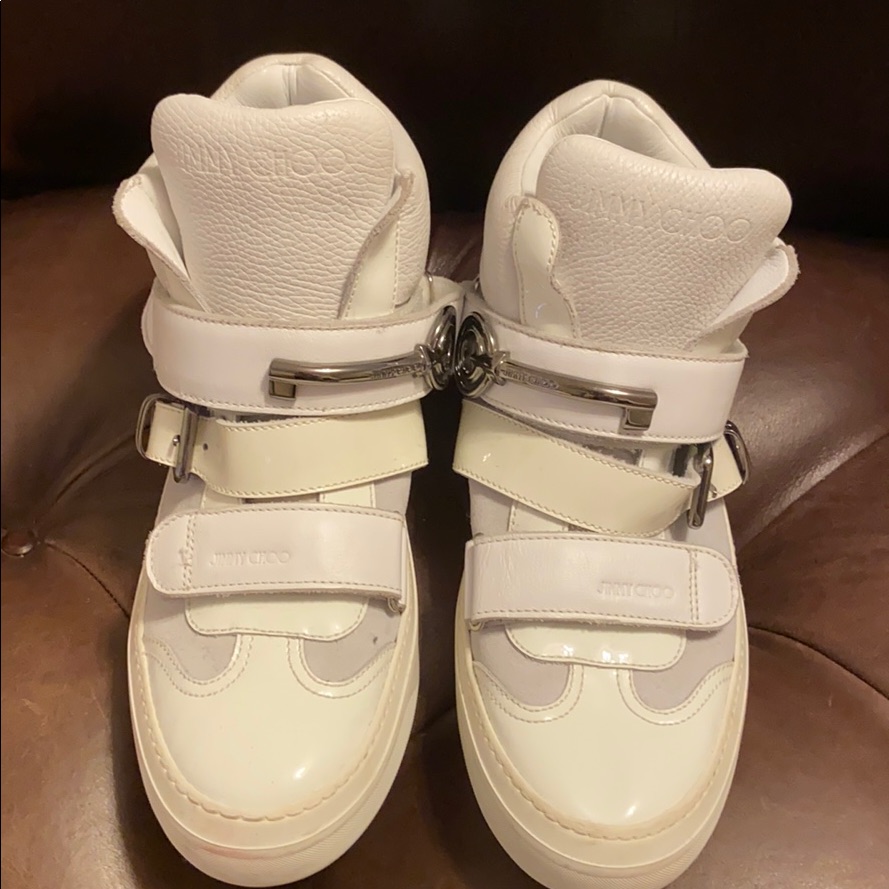 Brand New Mens Jimmy Choo White Sneakers 43